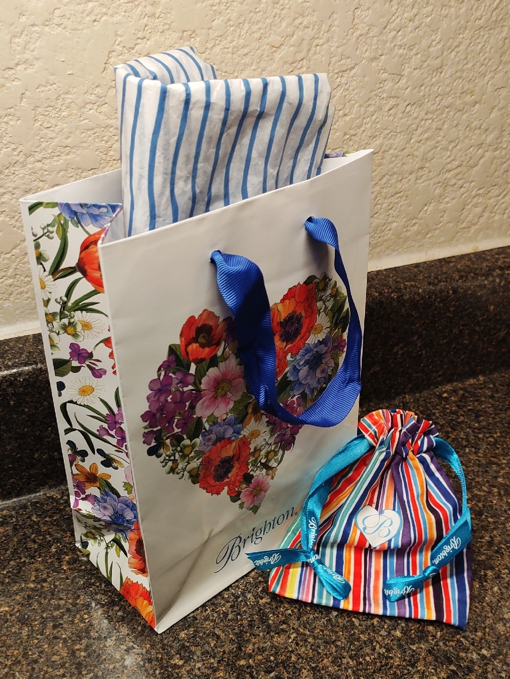 Brighton New Gift Bag Set with Jewelry Pouch